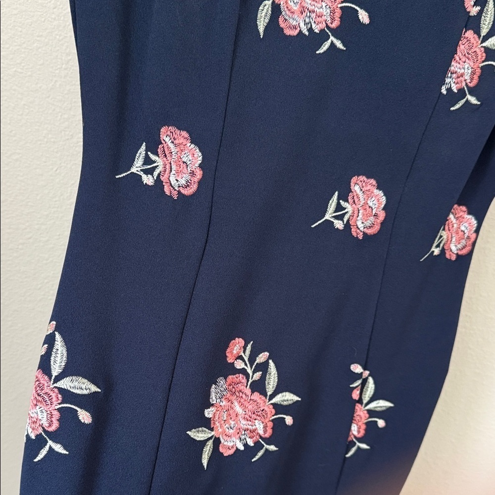 Spring Wedding Dress Honey and Rosie Floral Navy Dress Small - Picture 3 of 6